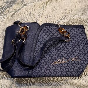Michael Kors Dark Blue Signature Shoulder Bag